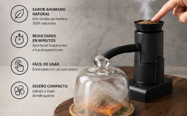 Ahumador Portátil de Humo Frío para Cocina Molecular