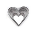 Molde para Galletas de Acero Modelo Corazón 5 Piezas
