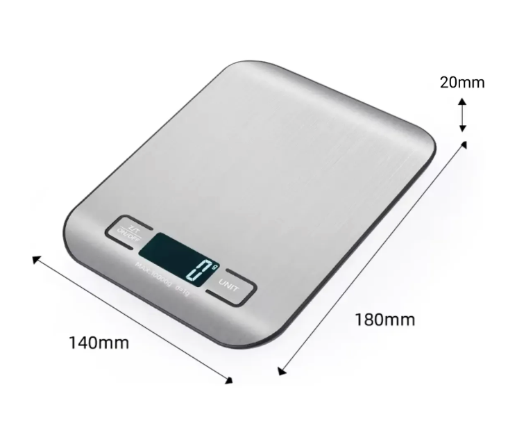 Balanza Portátil Digital Metálica Gramera Hasta 10 Kilos