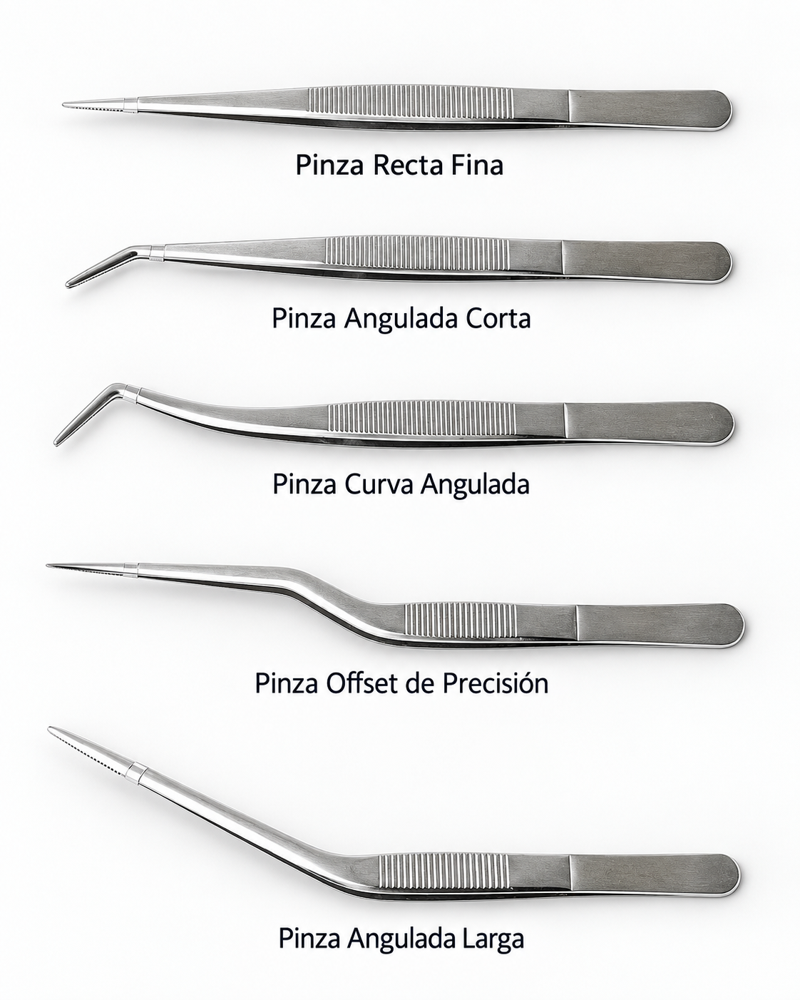 Pinzas de Precisión de Acero Inoxidable