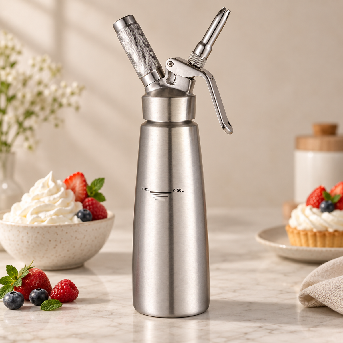 Sifón Profesional de Crema Cocinamanía 500 ml – Acero Inoxidable